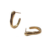 Gold Filled Molten Hook Hoop Studs